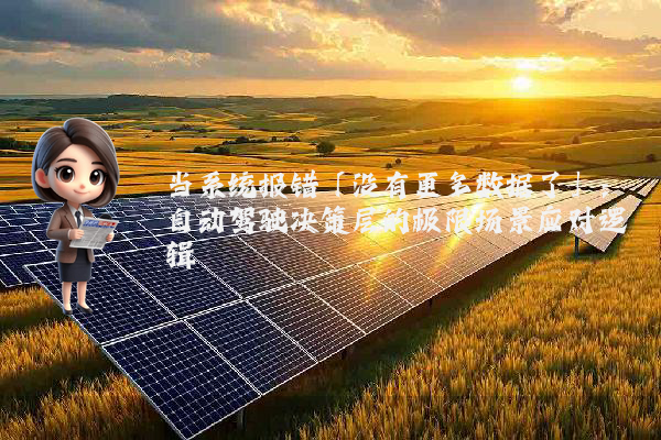 当系统报错「没有更多数据了」:自动驾驶决策层的极限场景应对逻辑