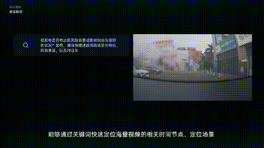 (WeRide WITT内置视频数据引擎,支持通过关键词或自然语言问题快速检索海量视频数据。)